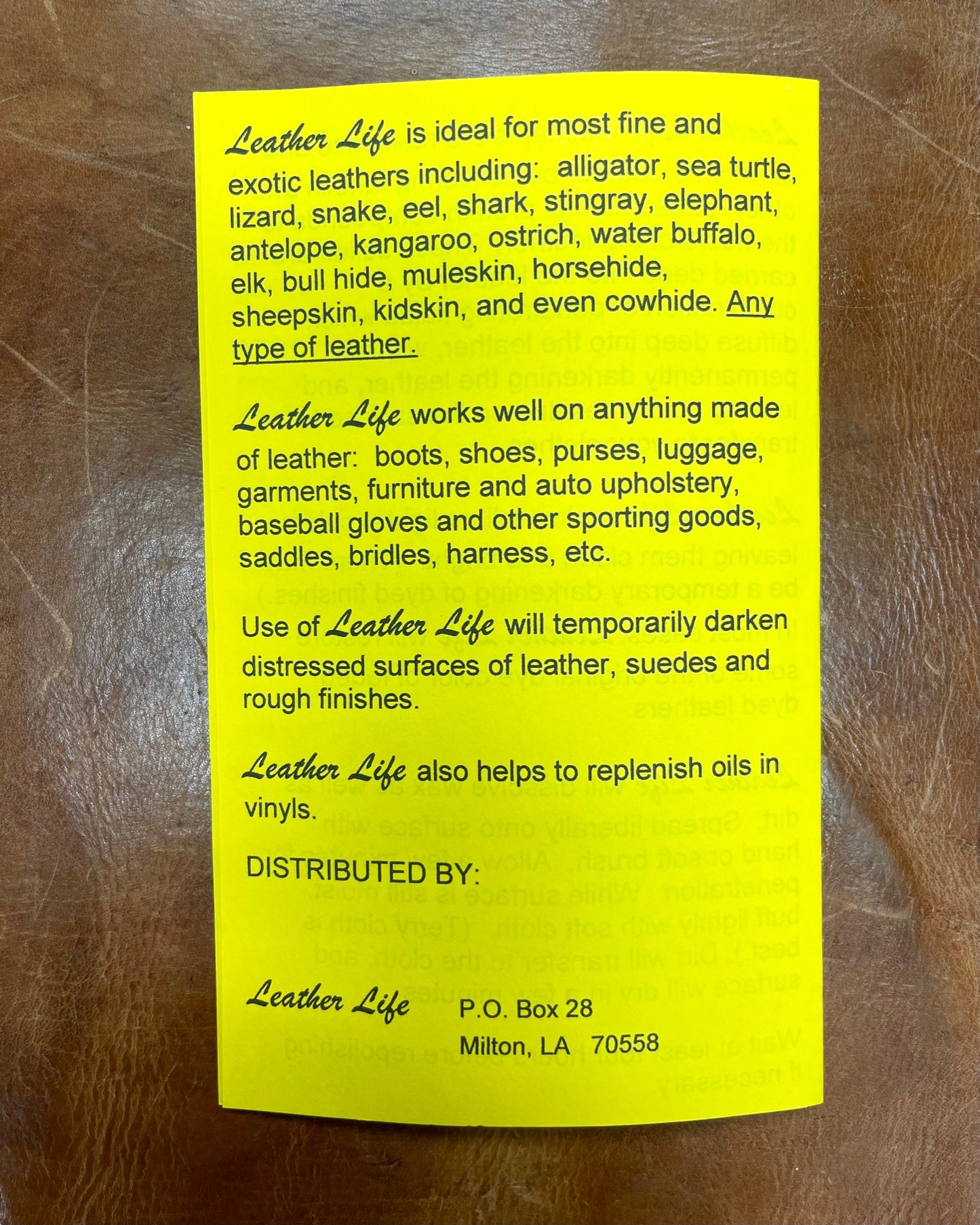 Kali Co Leather Life 8 fl. oz.
