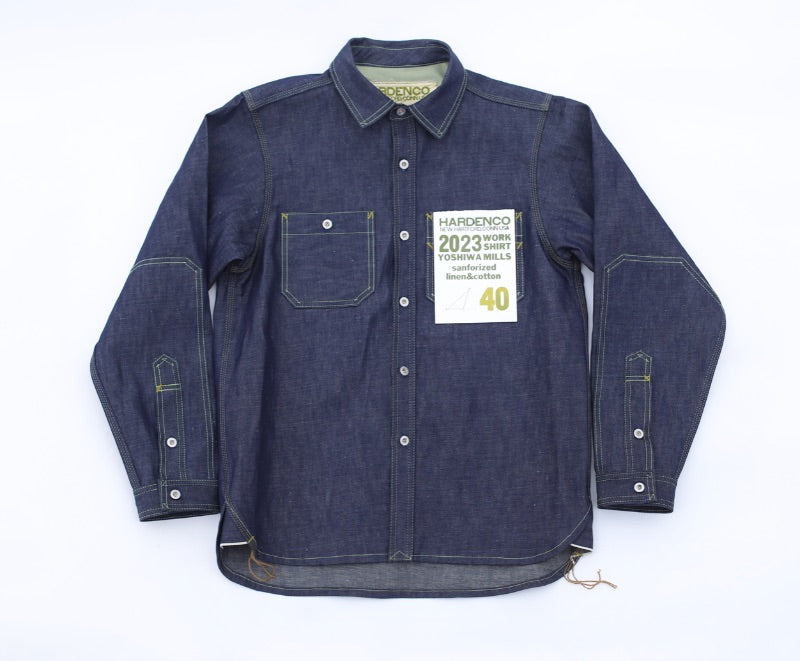 Indigo Linen/ Cotton Blend Workshirt 2023