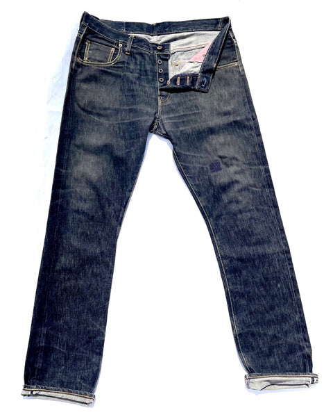 Special Edition Cone Mills 13oz Black Selvedge Denim 010 Jeans: 38x35"
