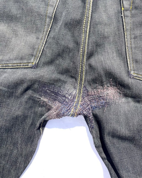 Special Edition Cone Mills 13oz Black Selvedge Denim 010 Jeans: 38x35"