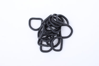 1" Black D-Ring, Per Dozen