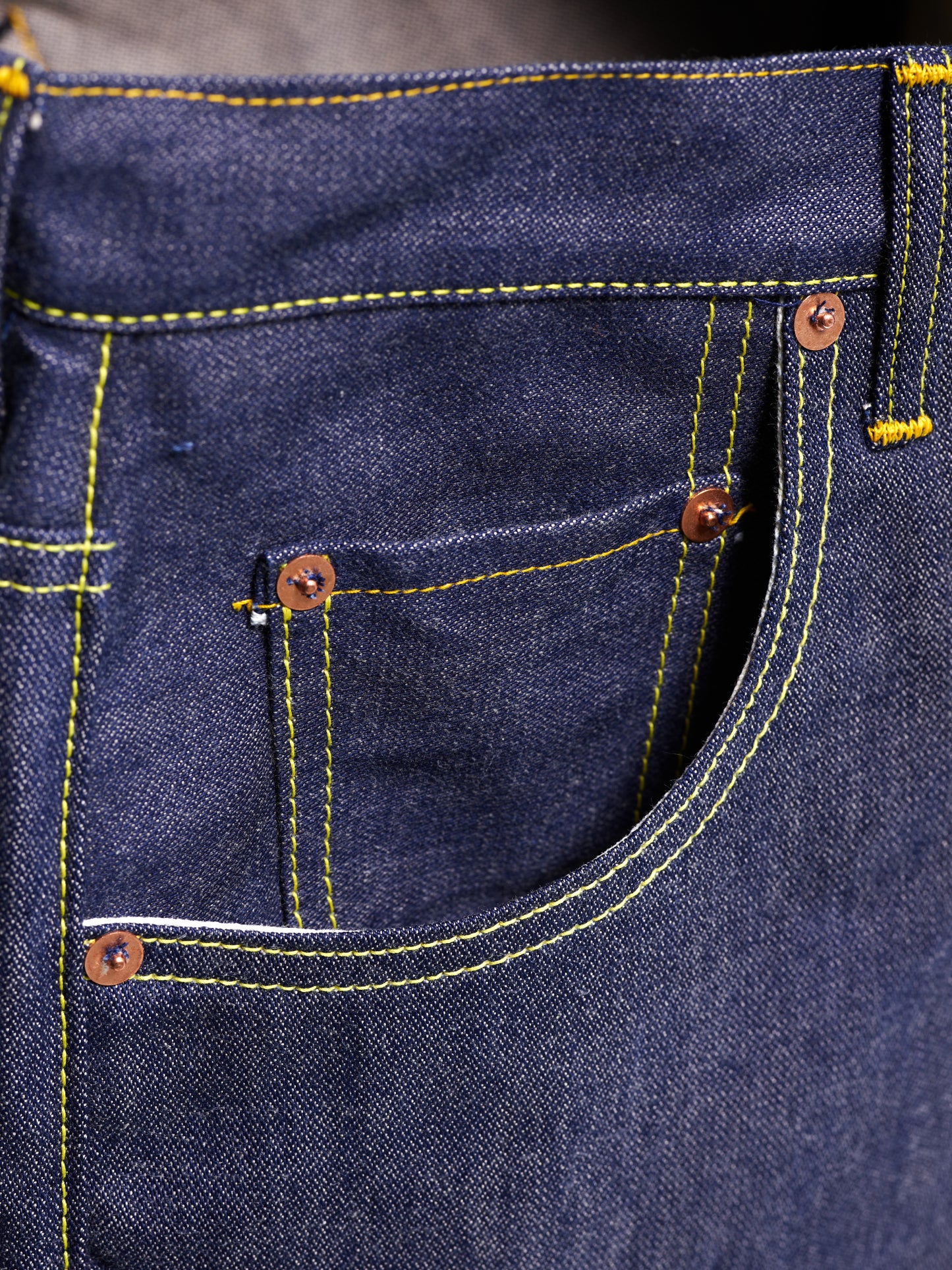 003 Unsanforized Proximity Mills Denim Jean Broken Twill