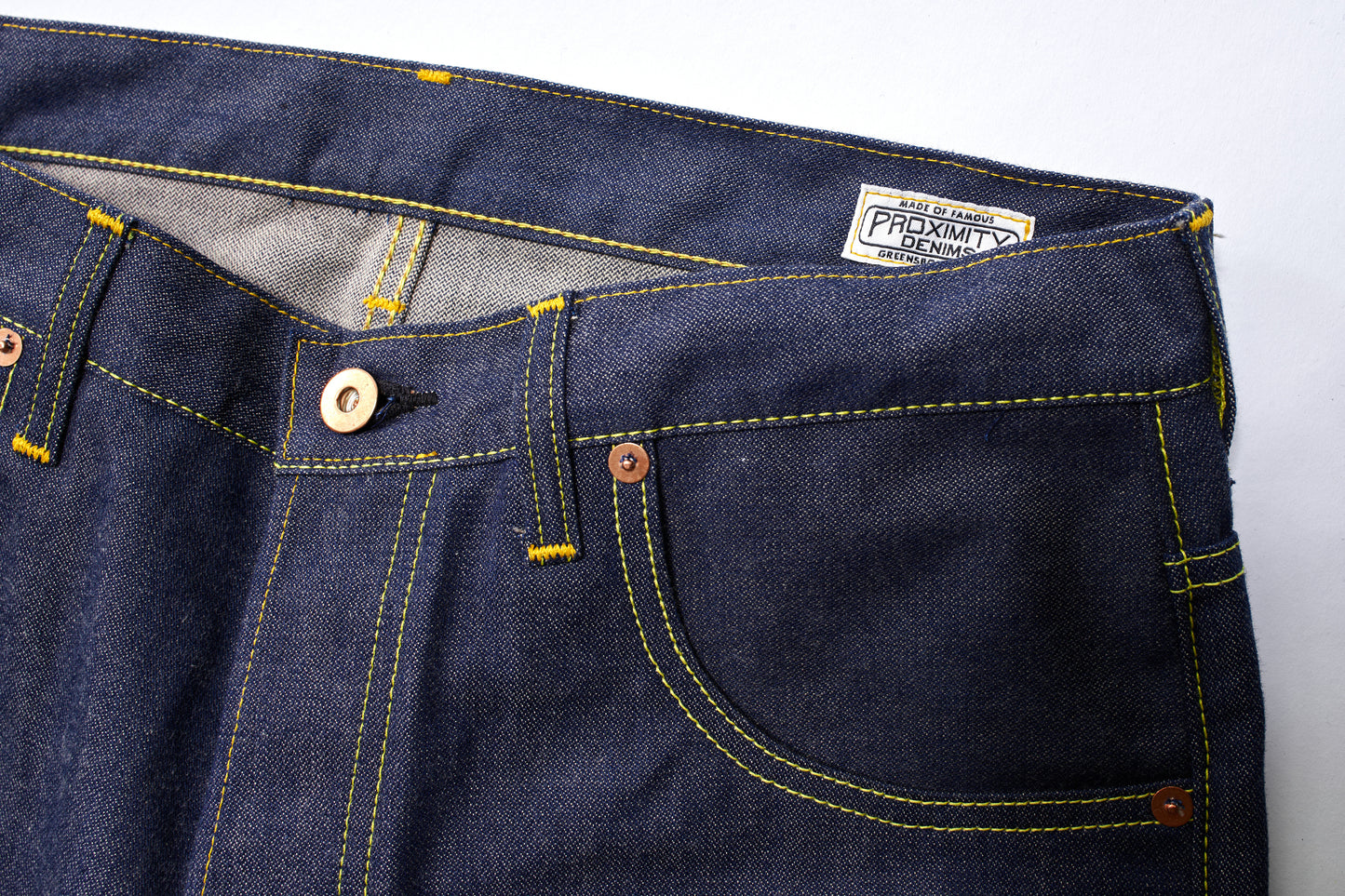 003 Unsanforized Proximity Mills Denim Jean Broken Twill