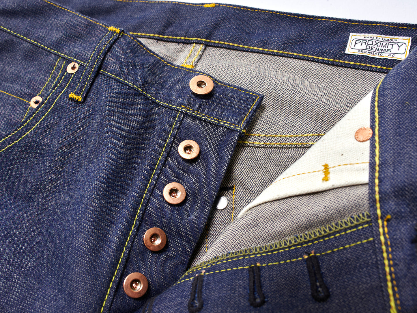 003 Unsanforized Proximity Mills Denim Jean Broken Twill